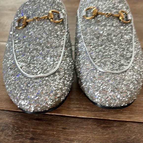 GUCCI Glitter Mules w/ Dustbag - Picture 2 of 12